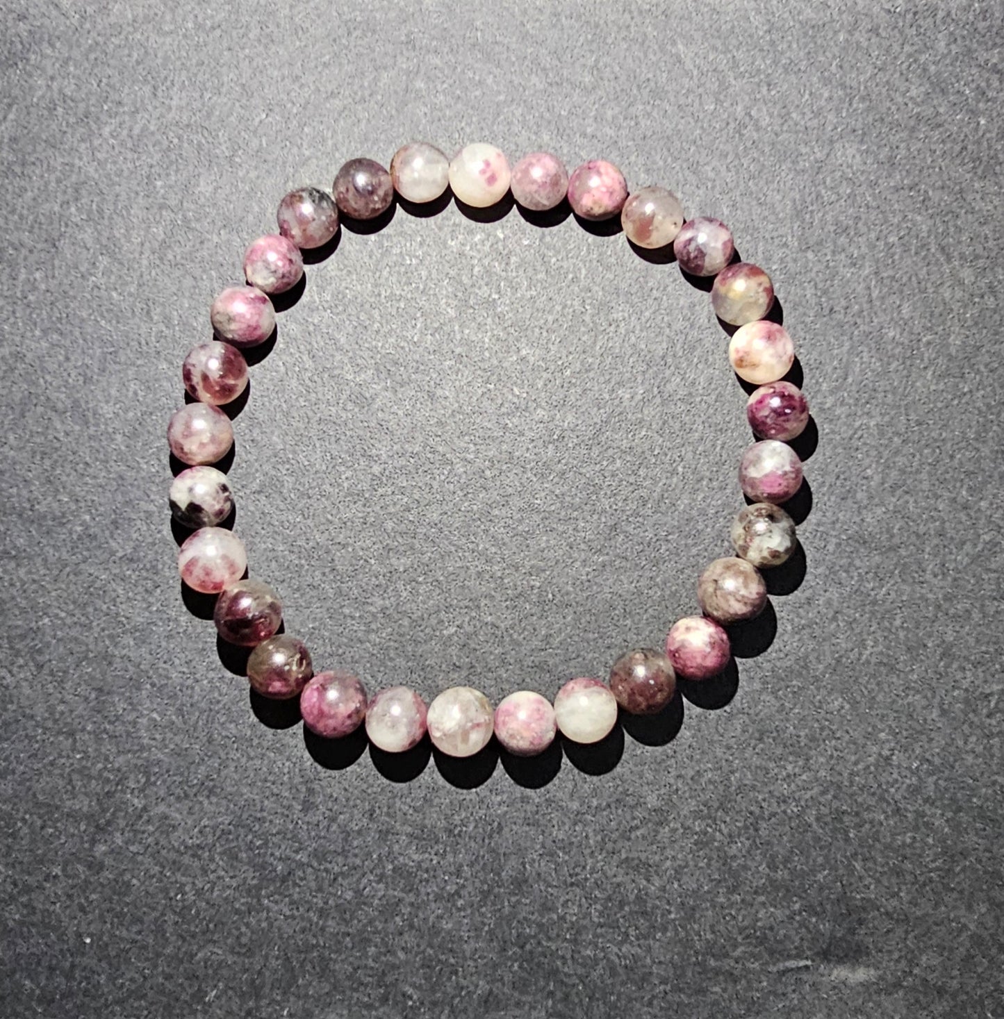 Bracelet élastique en tourmaline rose