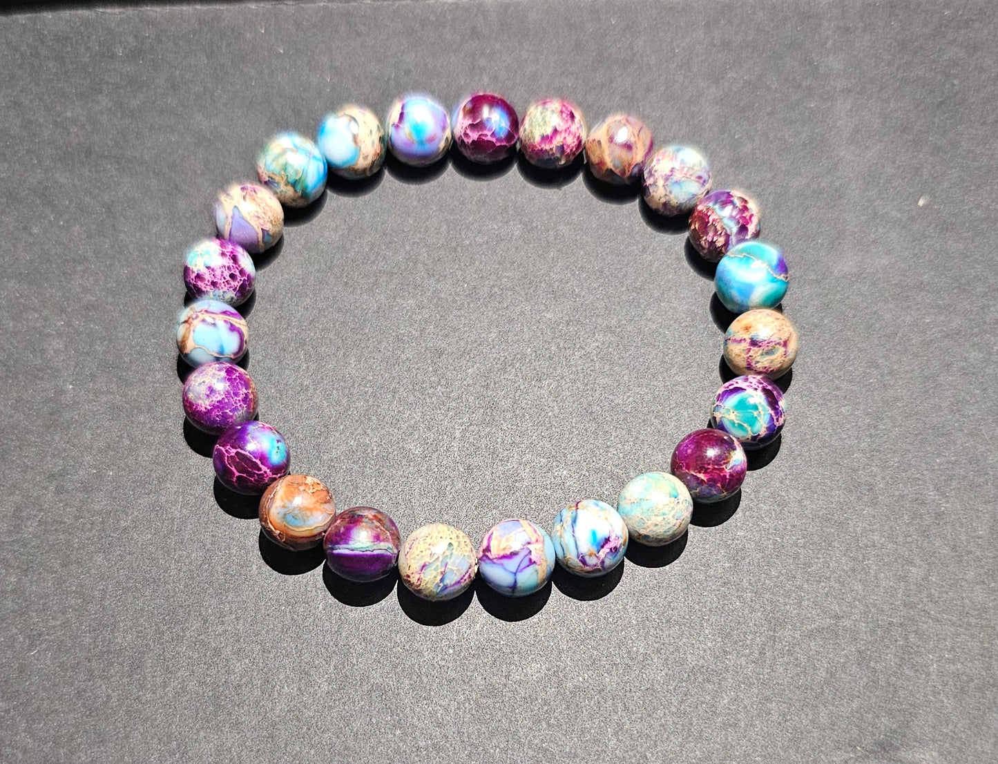Bracelet élastique en jaspe impérial