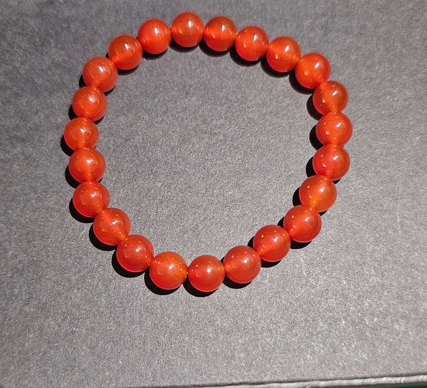 Bracelet élastique en cornaline