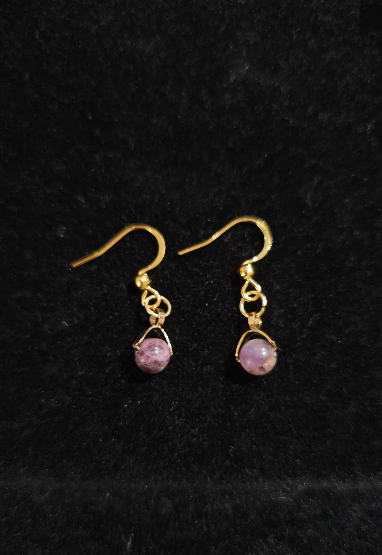 Boucle d'oreilles en taurmaline violette