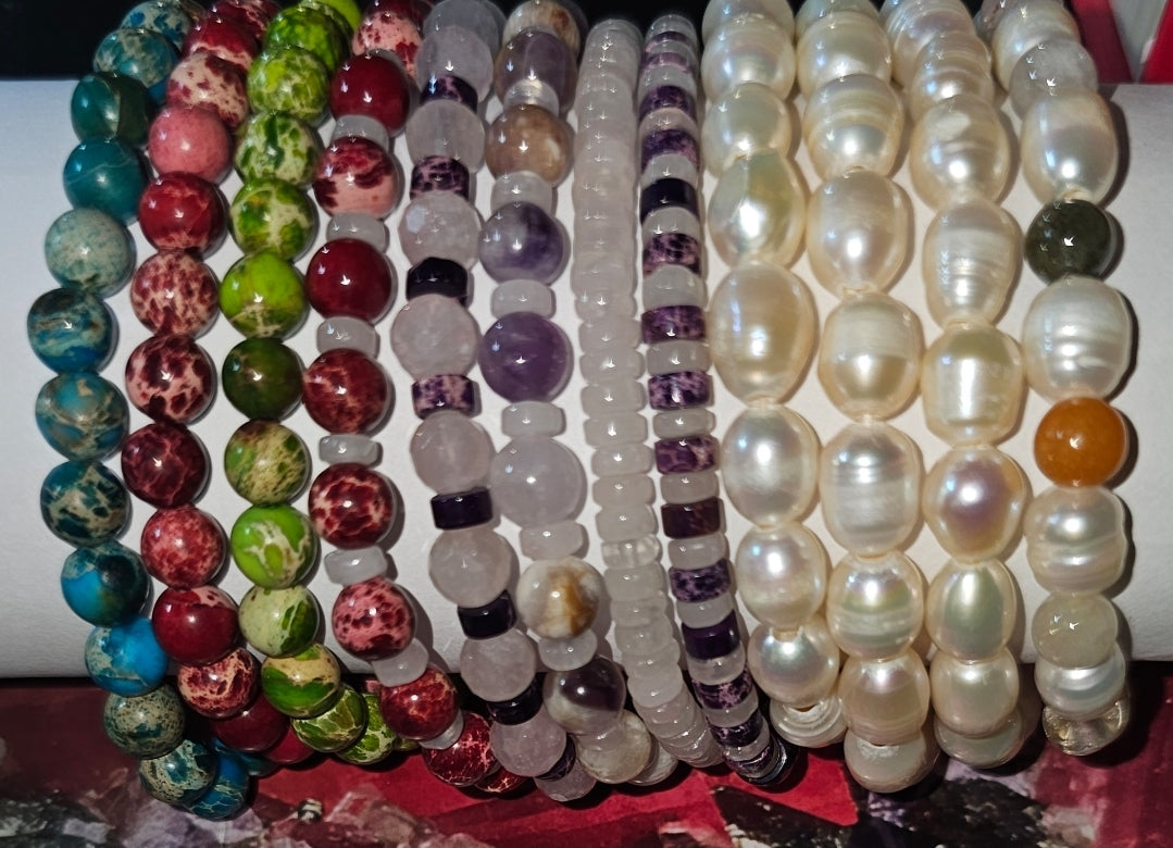 Bracelet élastique en jaspe impérial
