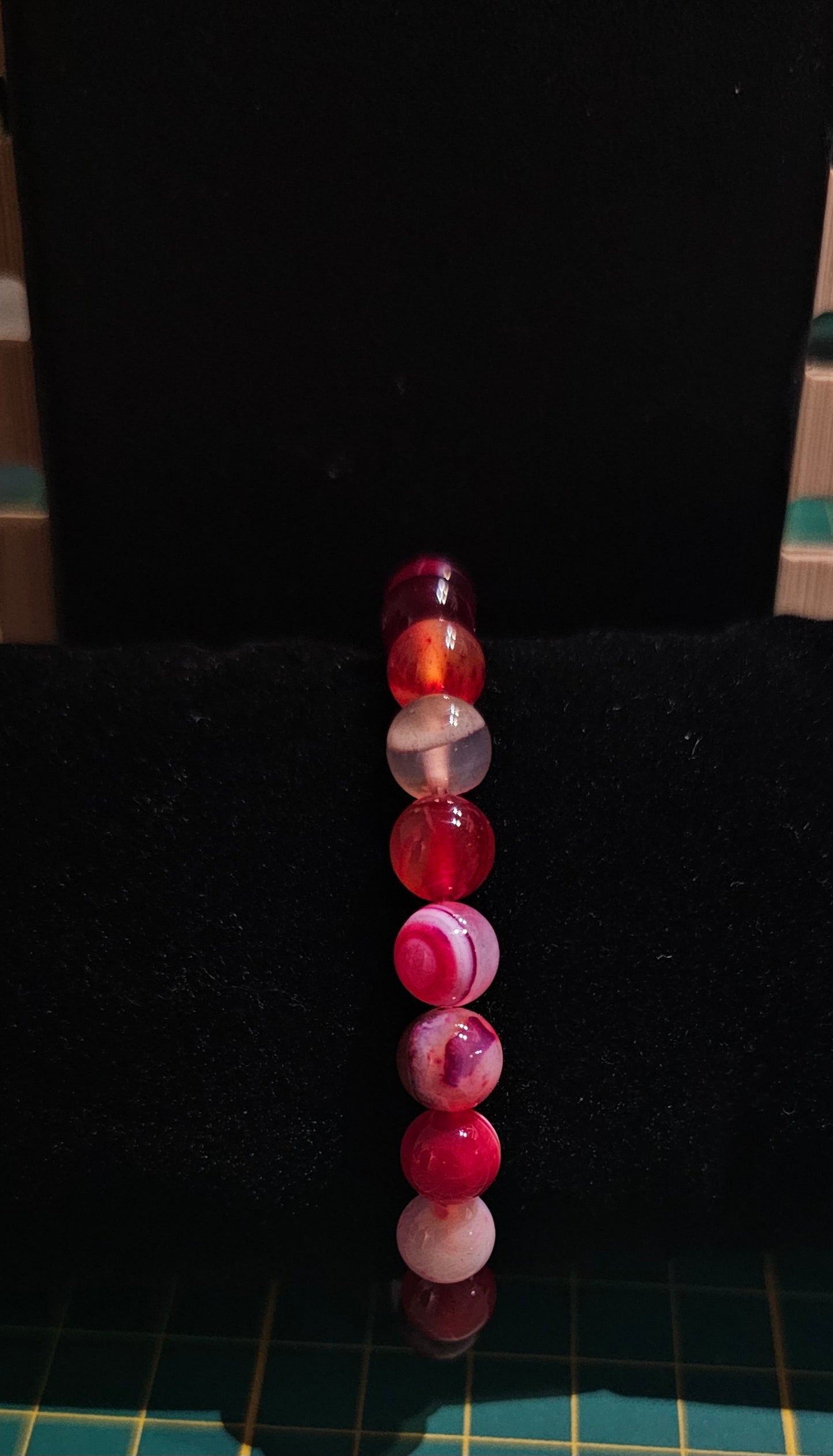 Bracelet élastique en agate