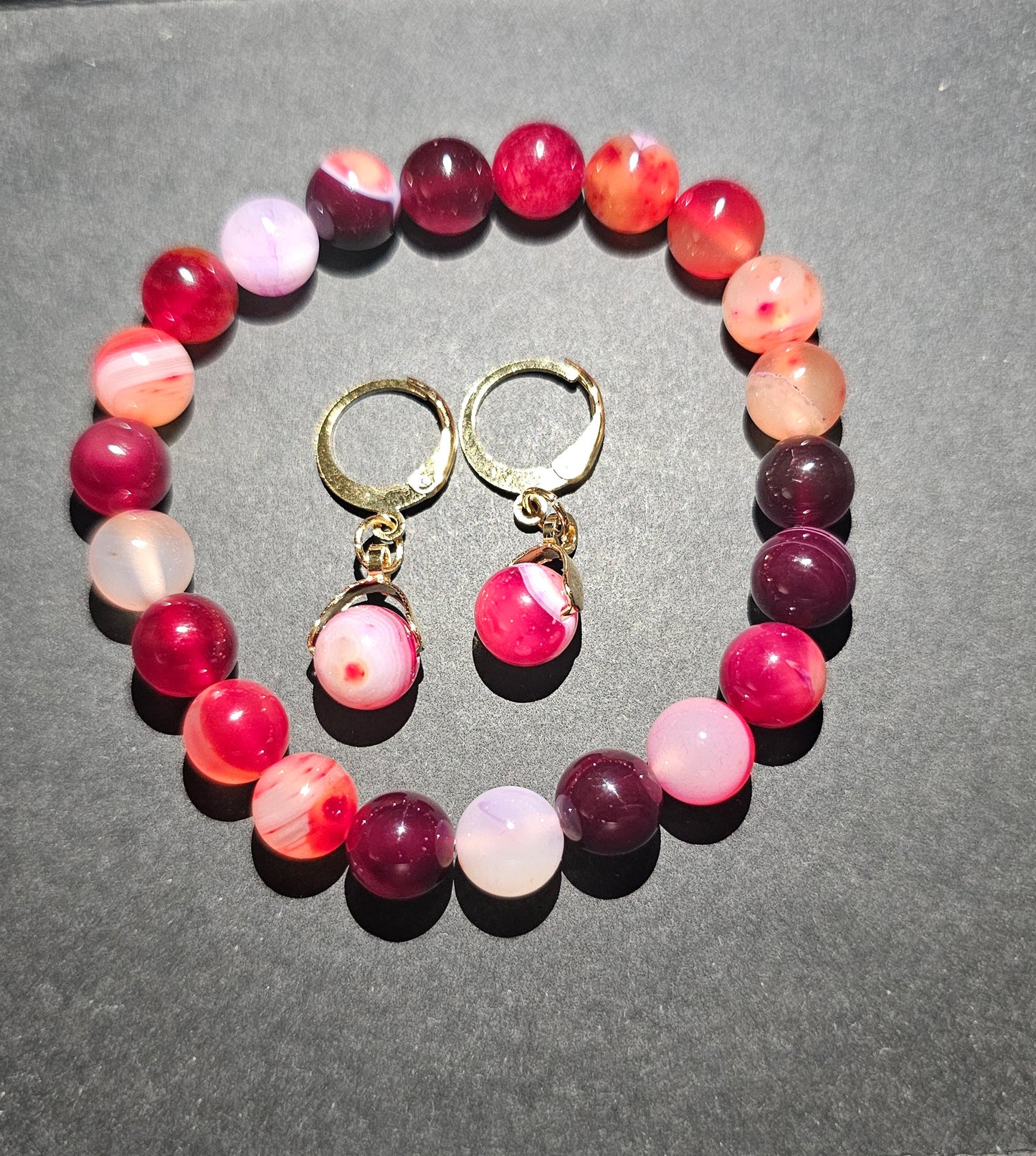 Bracelet élastique en agate