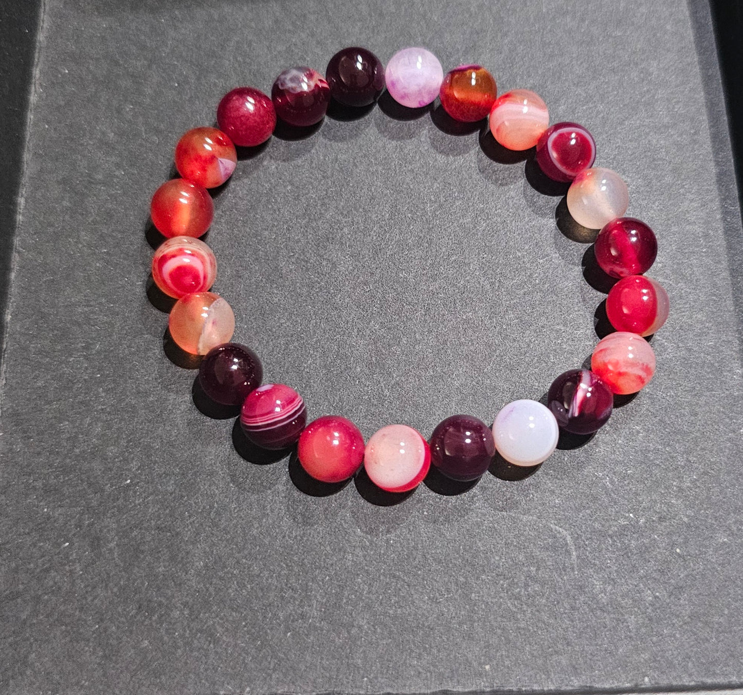 Bracelet élastique en agate