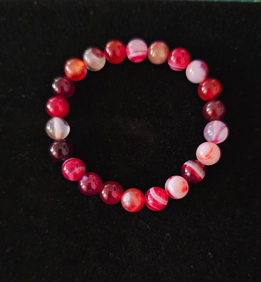 Bracelet élastique en agate