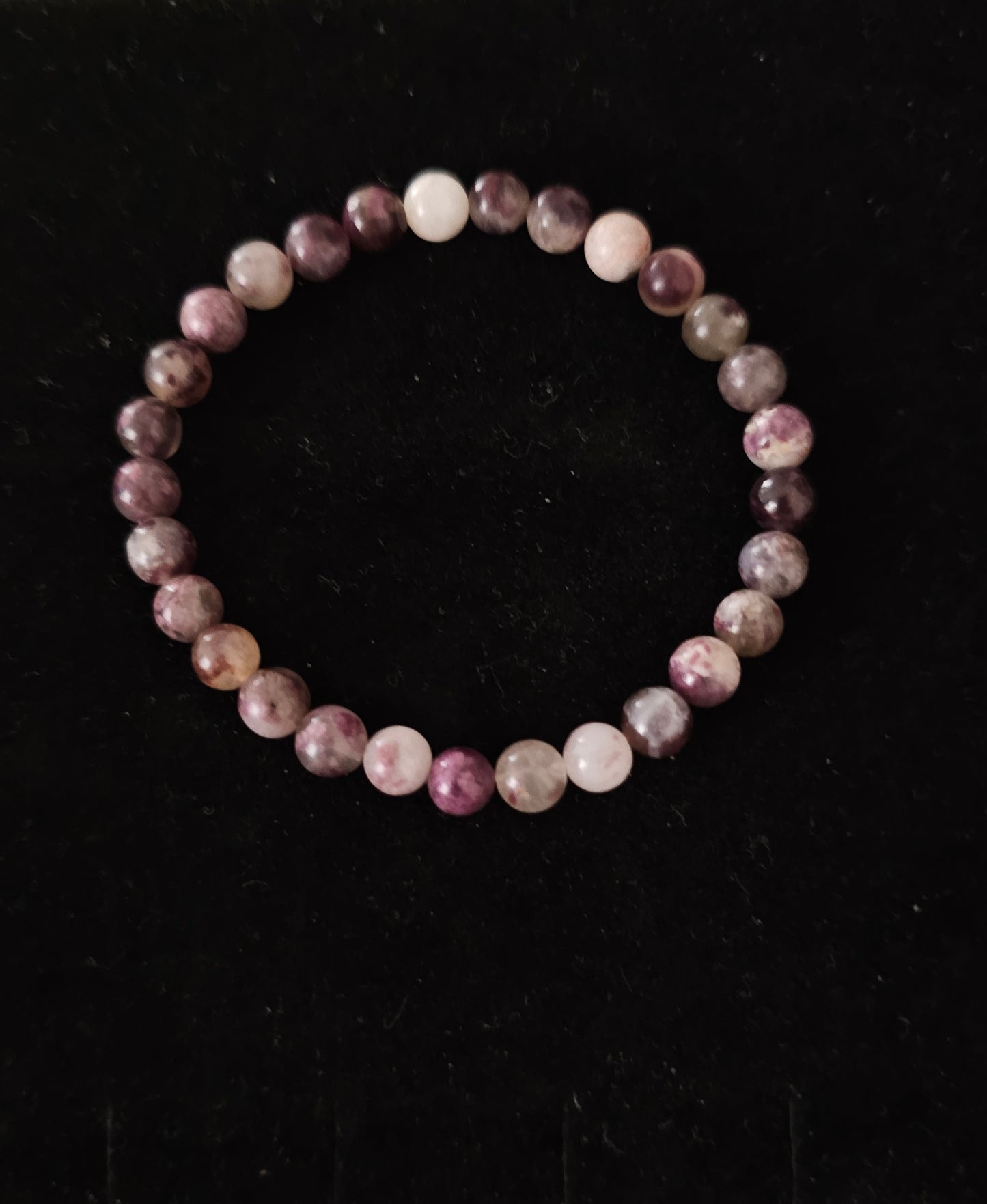 Bracelet élastique en tourmaline rose